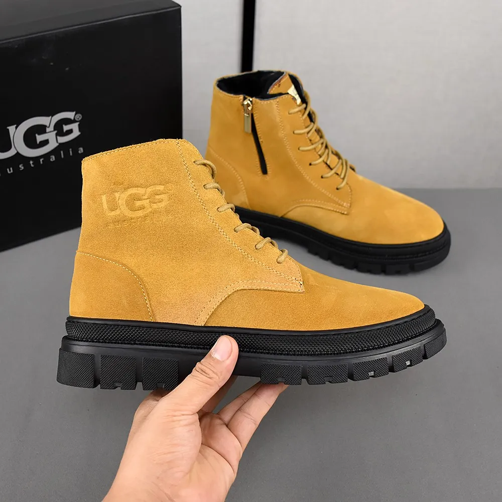 PP520🛜🛜🛜【ugg】The upper is made of waterproof nubuck, real wool lining, and non-slip rubber sole. Warm and comfortable, a must-have in winter! Men's size 38-44 (custom-made size 45 is non-refundable).